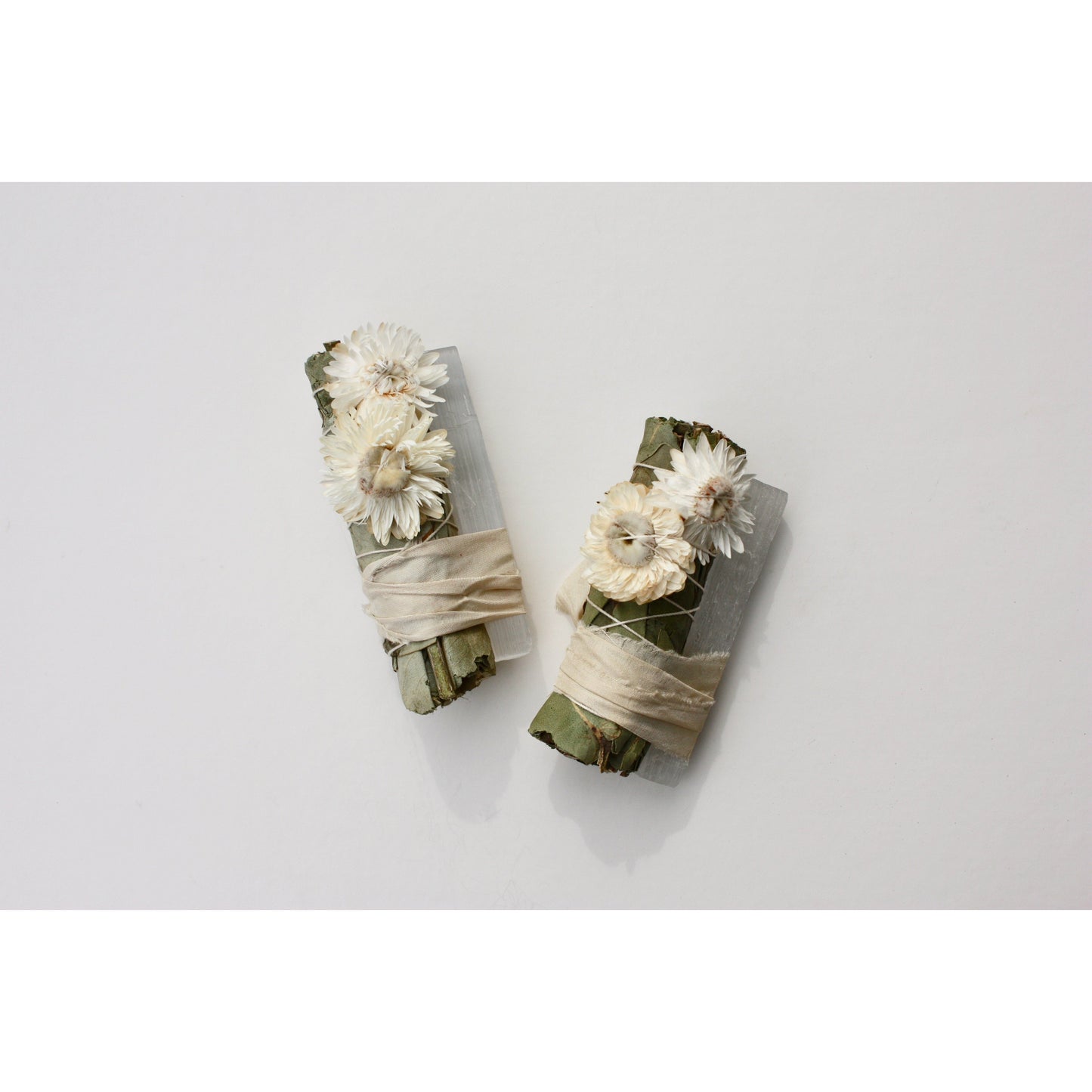 Eucalyptus + White Selenite Smudge Stick