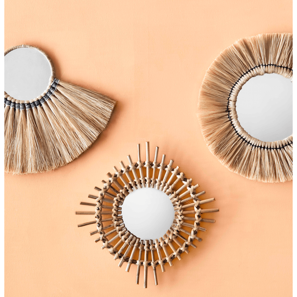 Soleil Fringe Mirror Wall Decor