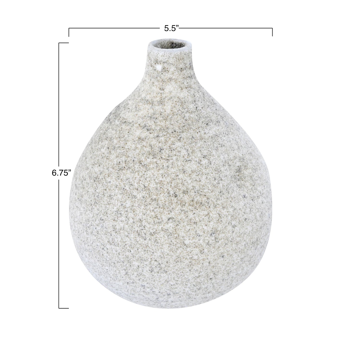 Distressed Terracotta Vase in White