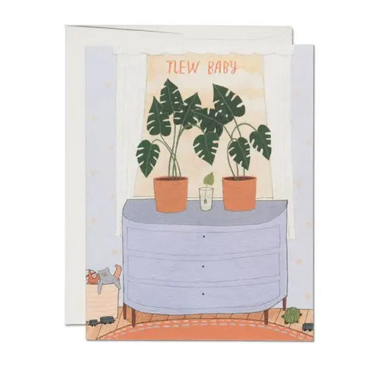 Nursery Plant Baby Card