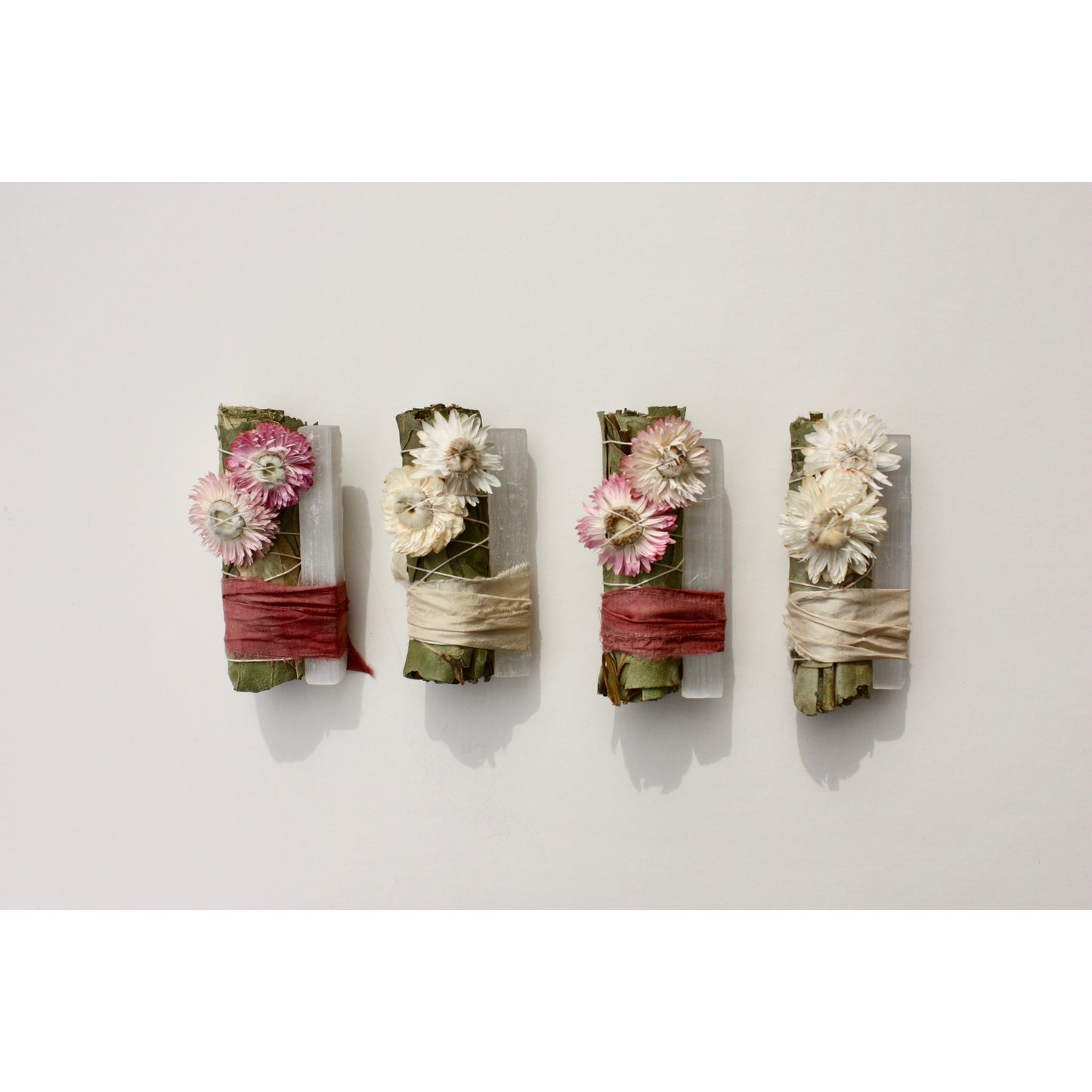 Eucalyptus + White Selenite Smudge Stick
