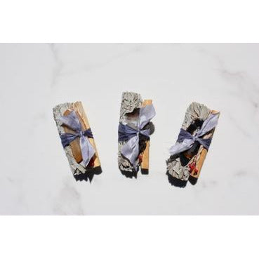White Sage + Agate Smudge Stick